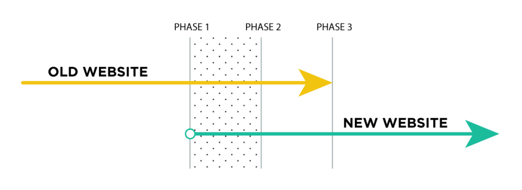 Phase 1 of Smith House Design website relaunch model - Introduce a New Website, a Work in Progress